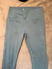 All in Motion Athletic Leggings; size XL teal blue grey, preowned & comfy.