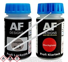 Für Peugeot KCA Gris Artense Metallic Lackstift Klarlack Lacktupfer Autolack Set