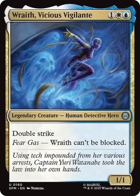 Wraith, Vicious Vigilante 160 UC Marvel's Spider-Man Magic: The Gathering NM/M