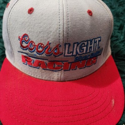 Vintage 1995 Coors Light Racing  The Silver Bullet  Snapback Hat Red White USA