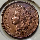 1898 Indian Head Cent - AU/UNC✨️ - 4 Diamonds, Lustrous! 👀