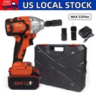 New 20V Cordless Impact Wrench Kit 1/2" 520Nm High Torque Brushless with Battery