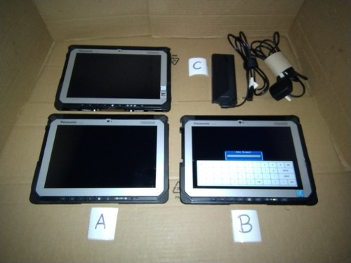 Lot of 3x Panasonic Toughbook rugged tablets, 2x CF-20 and 1x FZ-A2 