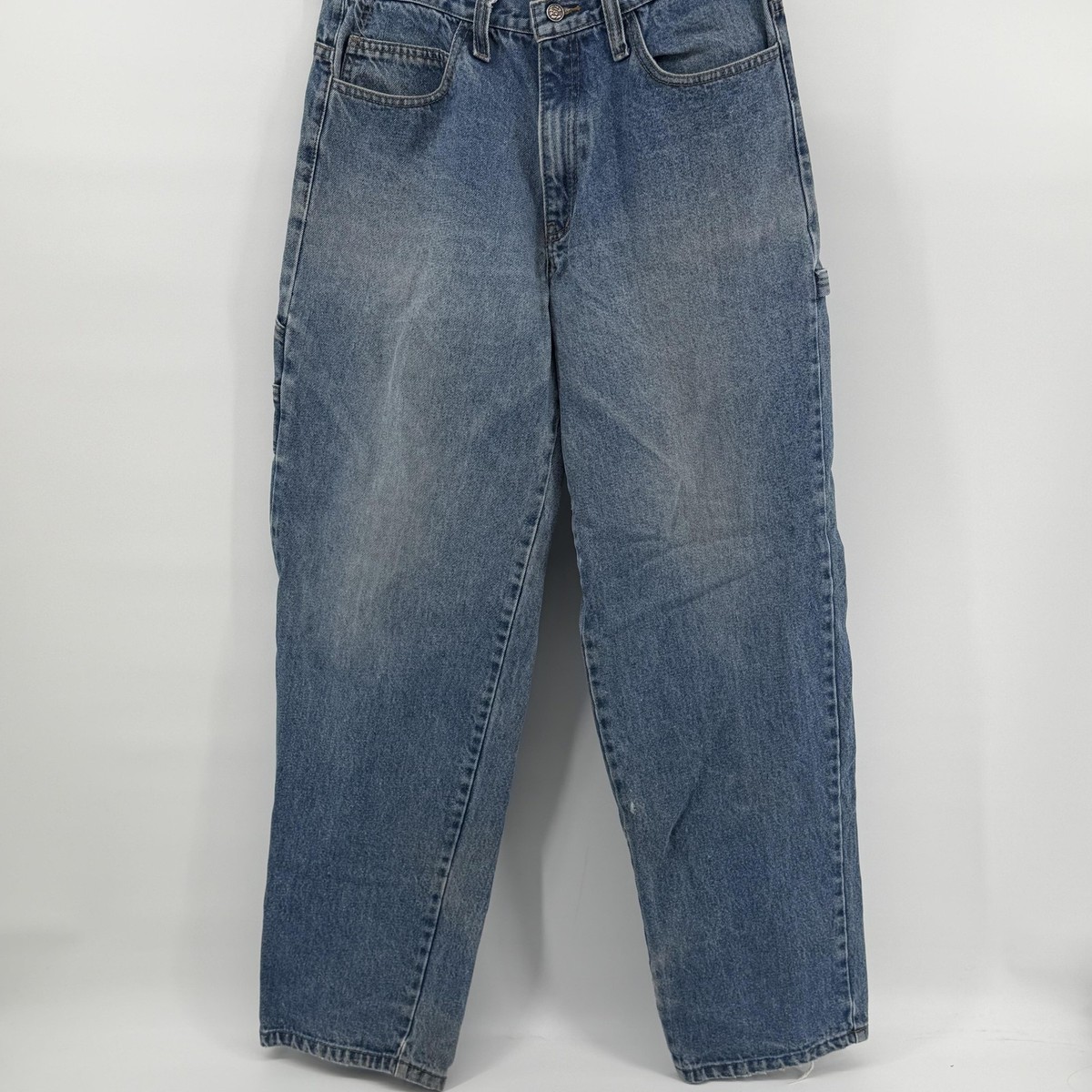 一点物 90s「20471120」Gnu International Denim Vintage 90s FUBU Carpenter Jeans 32x31 Blue Baggy Wide Leg Hip Hop