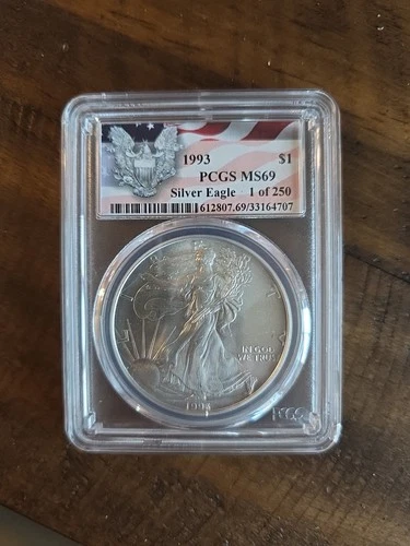 1993 American Silver Eagle MS-69 PCGS 1 Of 250