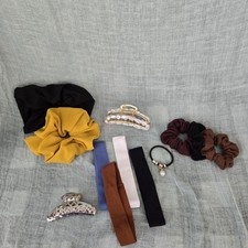 Hair Accessory Lot Ties, Clips, Bands, All Pictured