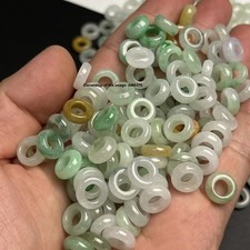 Natural Grade A Jadeite Three Colors 10mm Width Loose Bead 20pcs -Wholesale