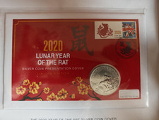 2020 Lunar Year of the Rat 1oz Silver 2 Pounds Coin & Stamp Cover by Westminster