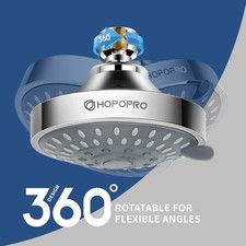 5-Mode High Pressure Shower Head 4 Inch Chrome Fixed Rain Showerhead