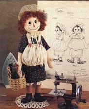 Raggdey Ann Annie 19" rag fabric Doll Pattern prim Primitive folk art country