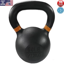 60lbs Kettlebell Cast Iron Durable Fitness Weight Training Home Gym