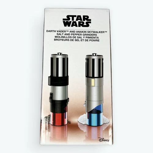 NIB Star Wars Darth Vader and Anakin Skywalker electric salt and pepper grinders