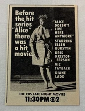 1980 small CBS tv ad~ movie ALICE DOESN'T LIVE HERE ANYMORE Ellen Burstyn