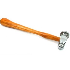 10" Chasing Hammer Flat Head 1" Metal Crafts Tool Wood Handle
