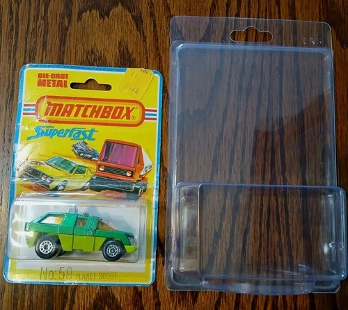 Vintage 1975 Matchbox Planet Scout No. 59 On Card w/ protective plastic holder