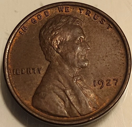 1927 P Lincoln Wheat Cent! Red Brown! Nice Toning! Uncirculated