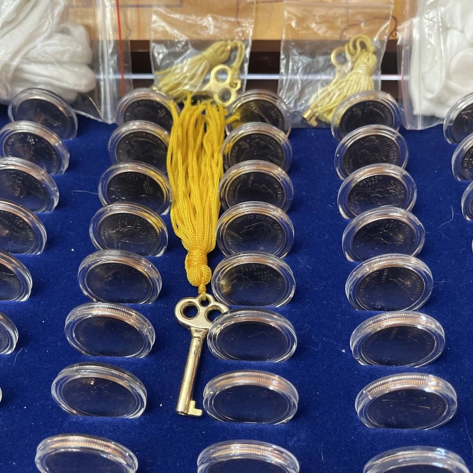 The Danbury Mint Complete State Quarters Treasure Chest Collection Set - Image 3 of 4