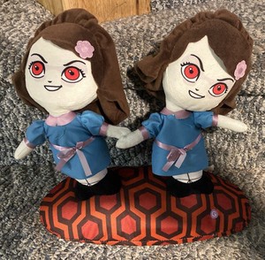 The Shining Grady Twins Plush Halloween Figures Talking Battery Operated