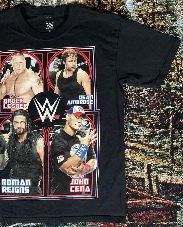 Camiseta WWE Estampado Gráfico Juvenil XL John Cena Brock Lesnar Roman Reigns Lucha Libre Foto 2 de 4