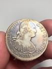 1801 Mo FM Mexico Charles IV Silver 8 Reales, Colorful Rainbow Toning — photo 10