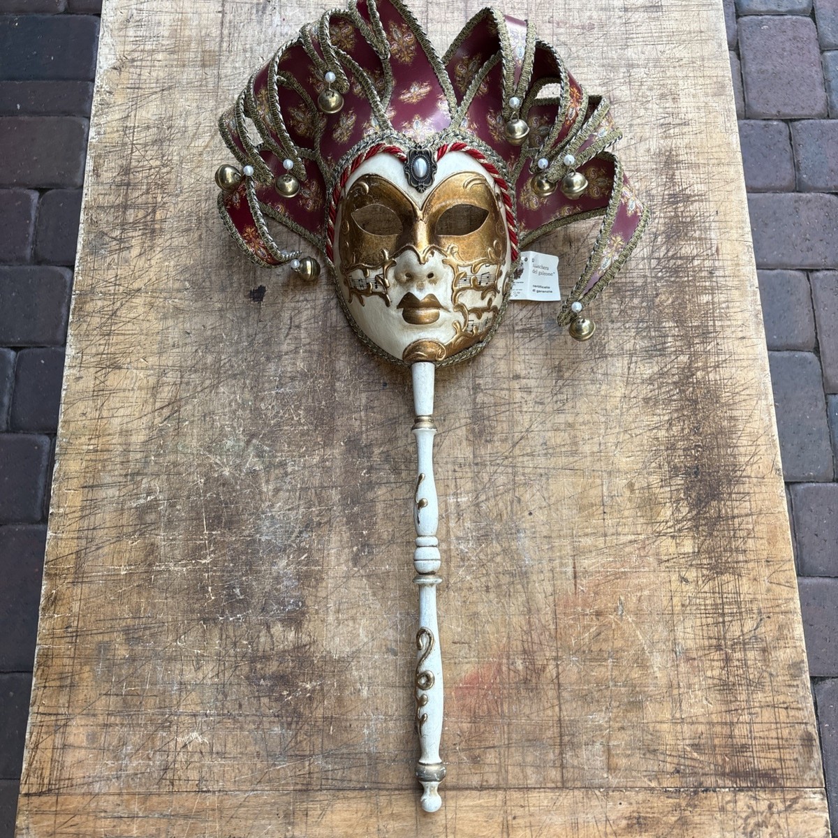 Vintage Collectible Handmade Victorian Mask Italy La Gioia Venezia