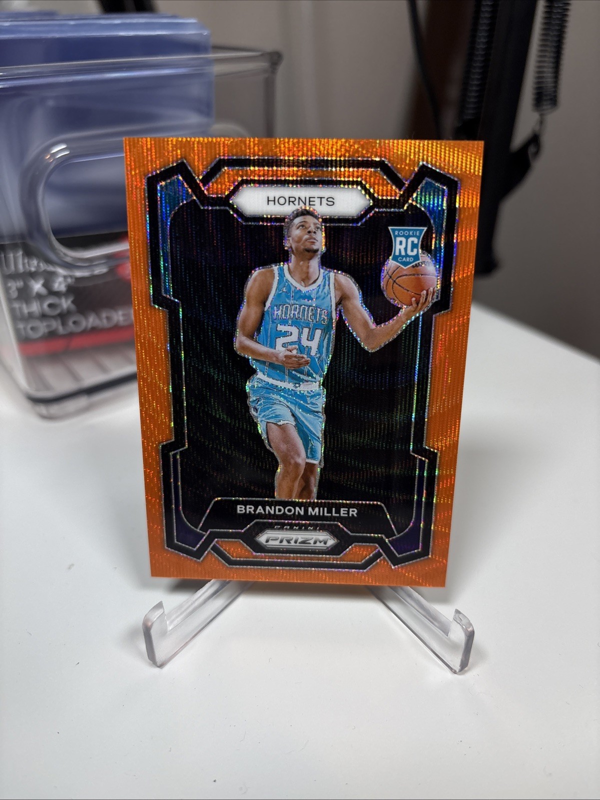 2023-24 Panini Prizm BRANDON MILLER Rookie /60 Orange Wave Prizm #152 Hornets RC