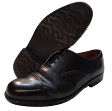 Service Shoes Black Leather British Army Pattern DMS Sole  Toe Cap Section USED