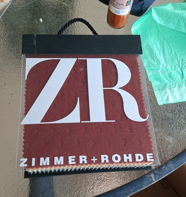 Zimmer+Rohde Bezugsstoff  Baumwolle Meterware Uni 1921 Musterbuch