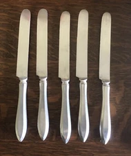 Oneida Community Plate Patrician 1914 Set Of 5 Dinner Knife With Bolster, 9.5”