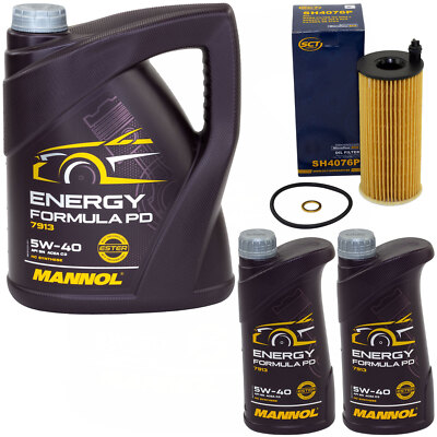 Motoröl Set MANNOL Energy Formula 5W-40 7 Liter + Ölfilter für BMW 3er 5er 6er