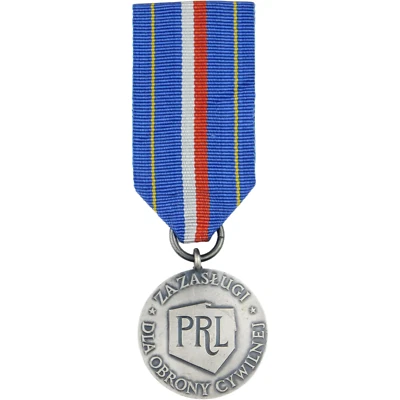 2836 MÉDAILLE POLONAISE DU MÉRITE POUR LA DÉFENSE CIVILE 2E CLASSE POLOGNE - Photo 1/4