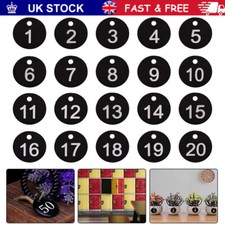 1-50/1-100 Engraved 35mm Discs Table Numbers Door Decor Pubs Restaurants Clubs