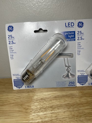 Brand New GE 25W 2.5W Equivalent Soft White T10 LED Tube Light Bulb Medium Base! - Picture 2 of 9