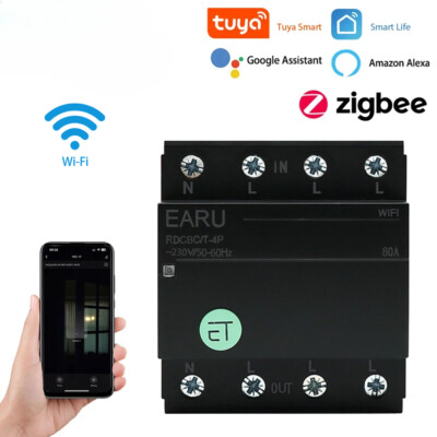 3P+N WIFI Rail Type AC Intelligent Air Circuit Breaker Mobile Phone APP Remote