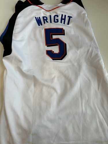Majestic MLB New York Mets David Wright 5 Vintage White Jersey Youth XL - Picture 6 of 8
