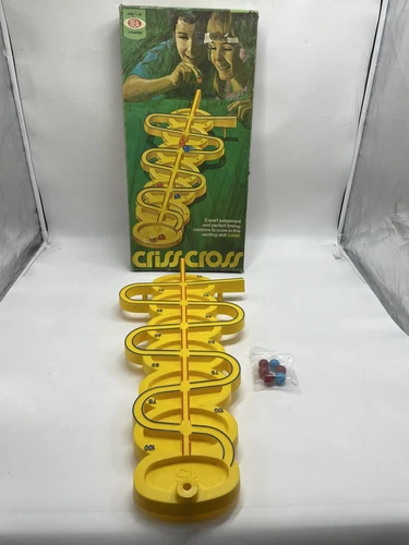 Vintage 1971 IDEAL CRISS CROSS Marble Collision Skill Game