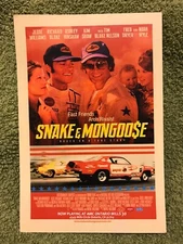 (10) Snake & Mongoose Mini Movie Poster - 3”x 5” -NICE!!! -SHARP!!!
