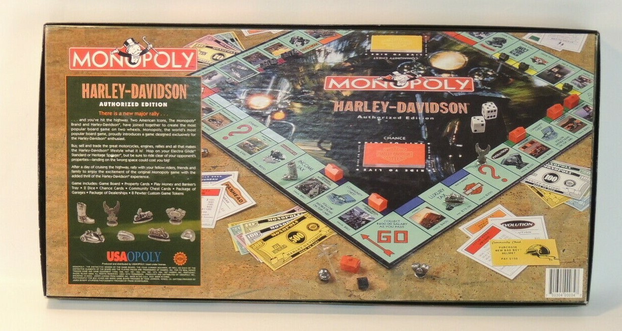 VTG Monopoly Board Game 1997 Complete Harley Davidson Motorcycle Hasbro  Edition | eBay
