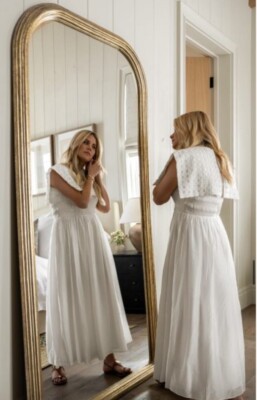 Antonio Melani Kleid Jennifer Sumko Rachel Midi Größe US 8 elfenbein Shea McGee
