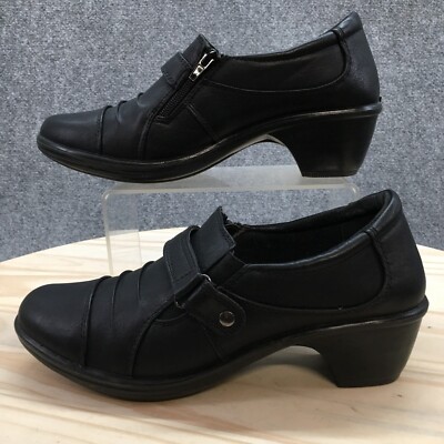 Easy Street Boots Womens 9 Narrow Mika Ankle Bootie Black Faux Leather Comfort