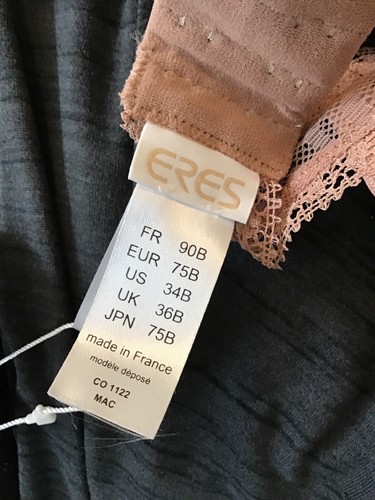 Eres Bra Set Southern Gorge Lingerie Cream Lace Transparent Nwt Size 38 - 第 8/9 張圖片