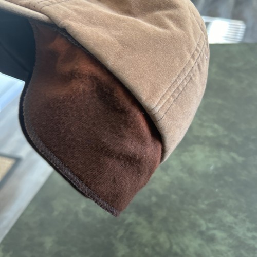 Vintage P Brand Cap Hat USA Ear Flaps Brown Winter Medium Size - Picture 11 of 13