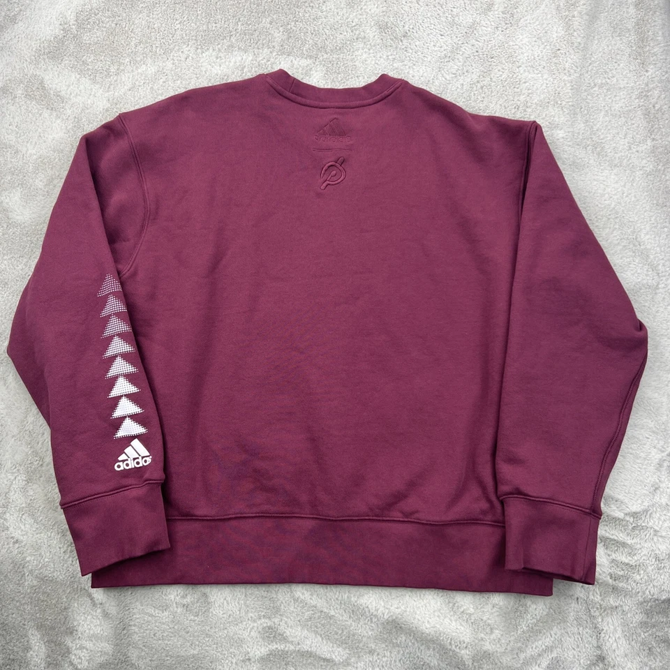 Adidas x Peloton Sweatshirt Mens XL Burgundy Pullover Crewneck Athletic Casual - Image 2 of 4