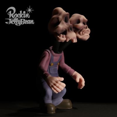 Rockin'Jelly Bean Freaky Monster Village series Twin Head 1st