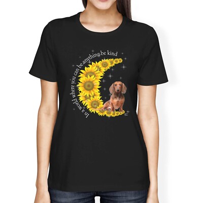 1 T-Shirt Damen lockere Passform in einer Welt, in der Sie alles sein können, Blumen Mond