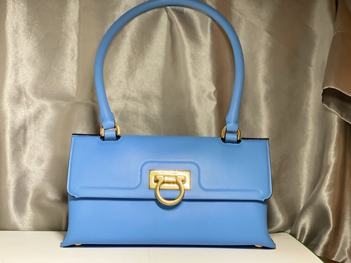 SALVATORE FERRAGAMO トリフォリオ スモル ショルタハック Salvatore Ferragamo Top Handle Leather Trifolio Swing Bag | eBay
