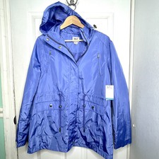 Everlast Water Resistant Womens Hoodjacket Full Zip Sz L Periwinkle Blue Nwt