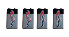 Energizer MAX (4-Pack) 9v Alkaline Batteries 12/31/2028 Expiration