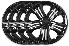 4x Radkappen Radblenden Radzierblenden Fun Schwarz 14 Zoll Set für VW