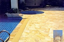 Toscana 8-12 mm Polygonalplatten 55 m² Naturstein Terrassenplatten crema